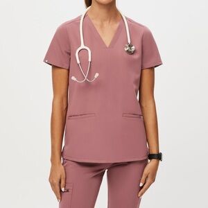 Mauve Figs Scrub Top